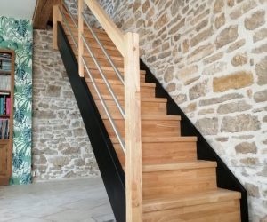 escalier bois limon lateraux