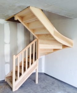 escalier demi tournant frene gamme essentielle