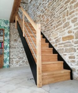 escalier droit bicolor gamme creation