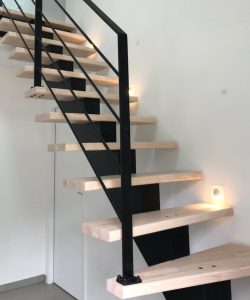 escalier limon central